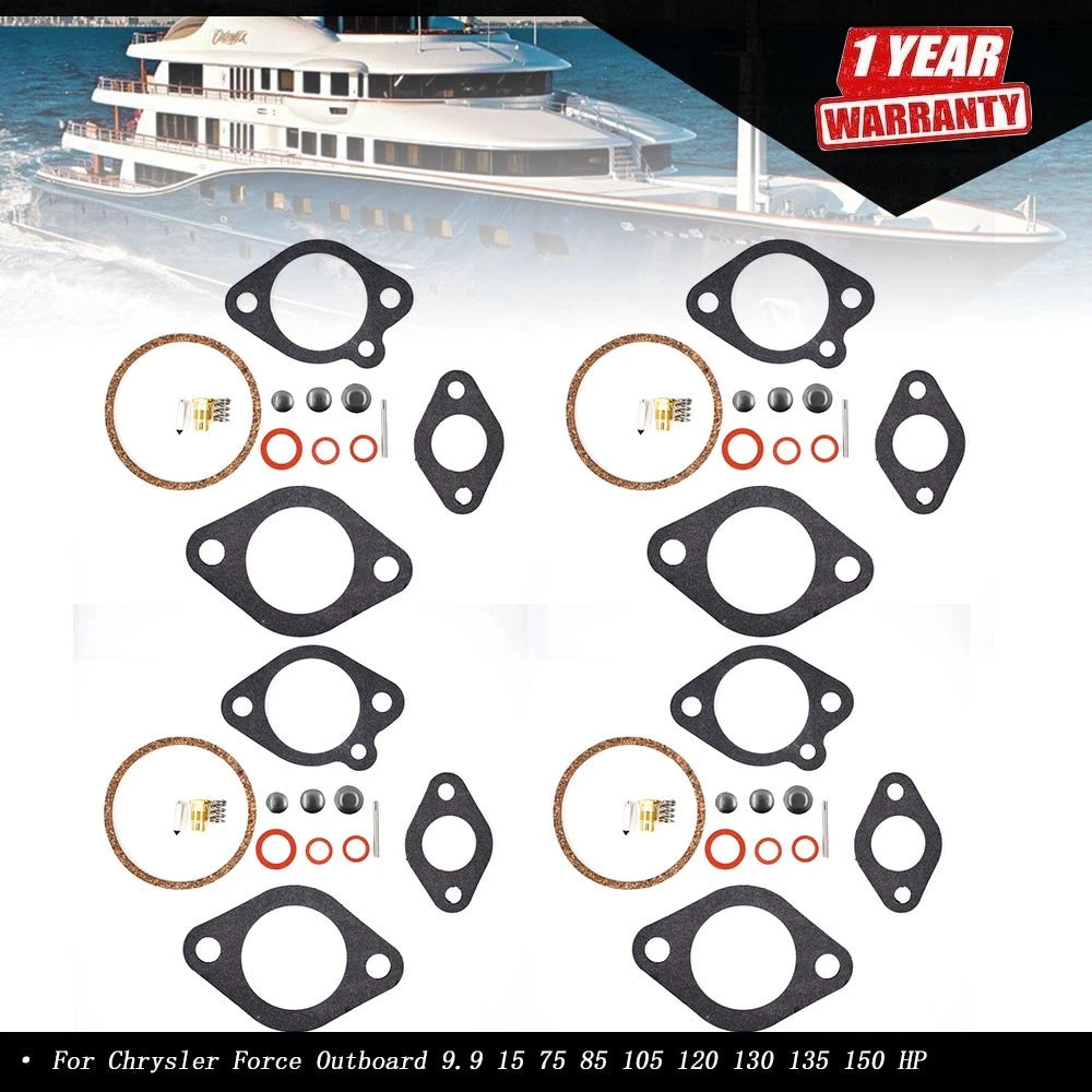 4Pcs Carb Kit for Chrysler Force Outboard 9.9-150 HP