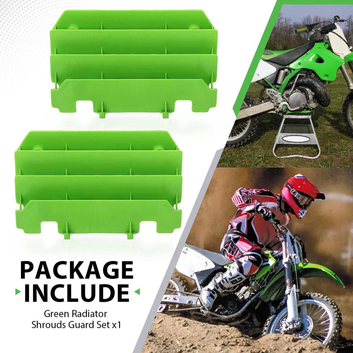 Radiator Guards for Kawasaki KX125 KX250 (1994–2005)