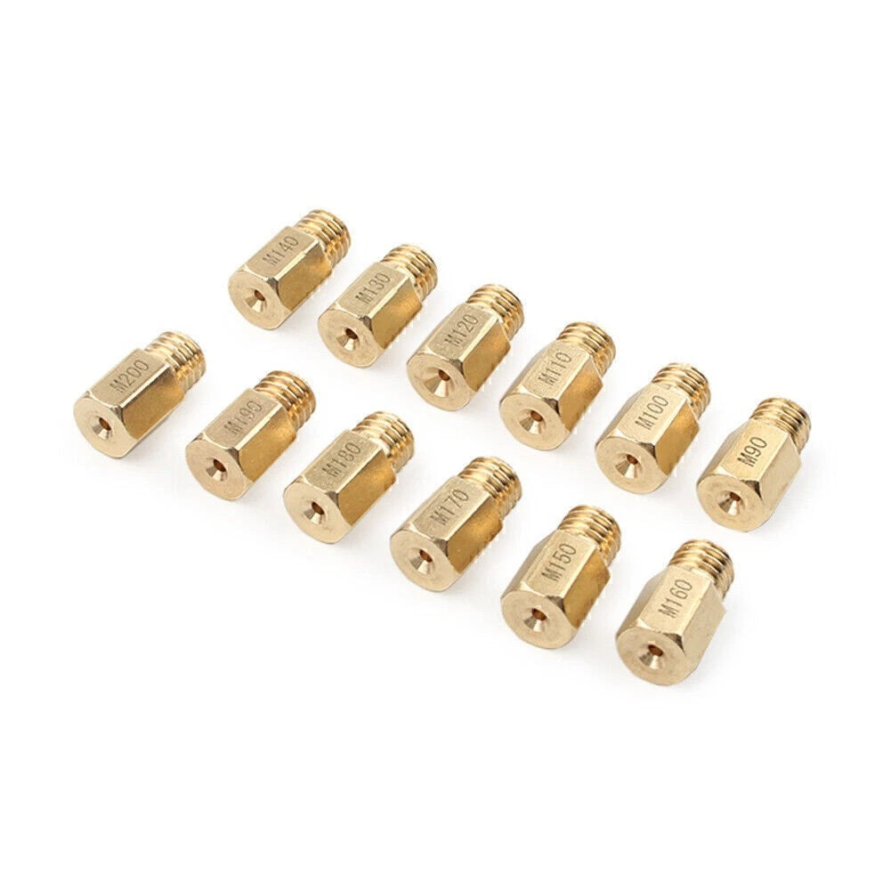 12-Piece Carburetor Main Jet Set for Mikuni VM TM Carb (#90-#200)