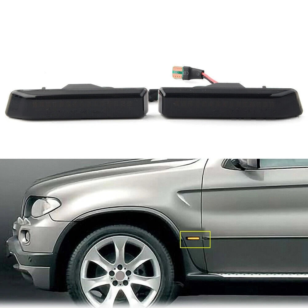 Dynamic LED Side Marker Turn Signal Light for BMW X5 E53 (2000–2006), 3 Series E36 (1997–1999)