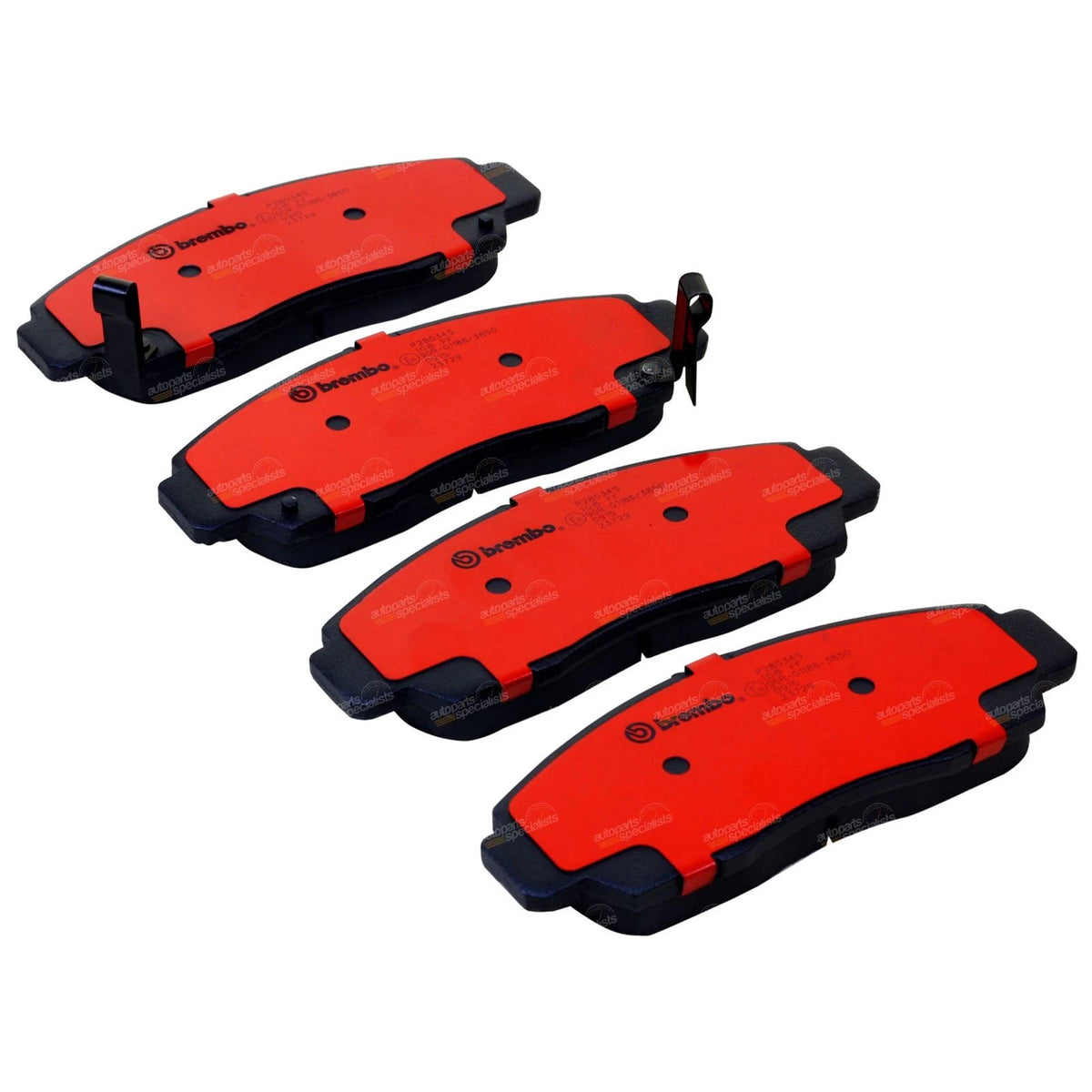 Set of 4 Brembo Front Disc Brake Pads for Honda Prelude (1988–1990)