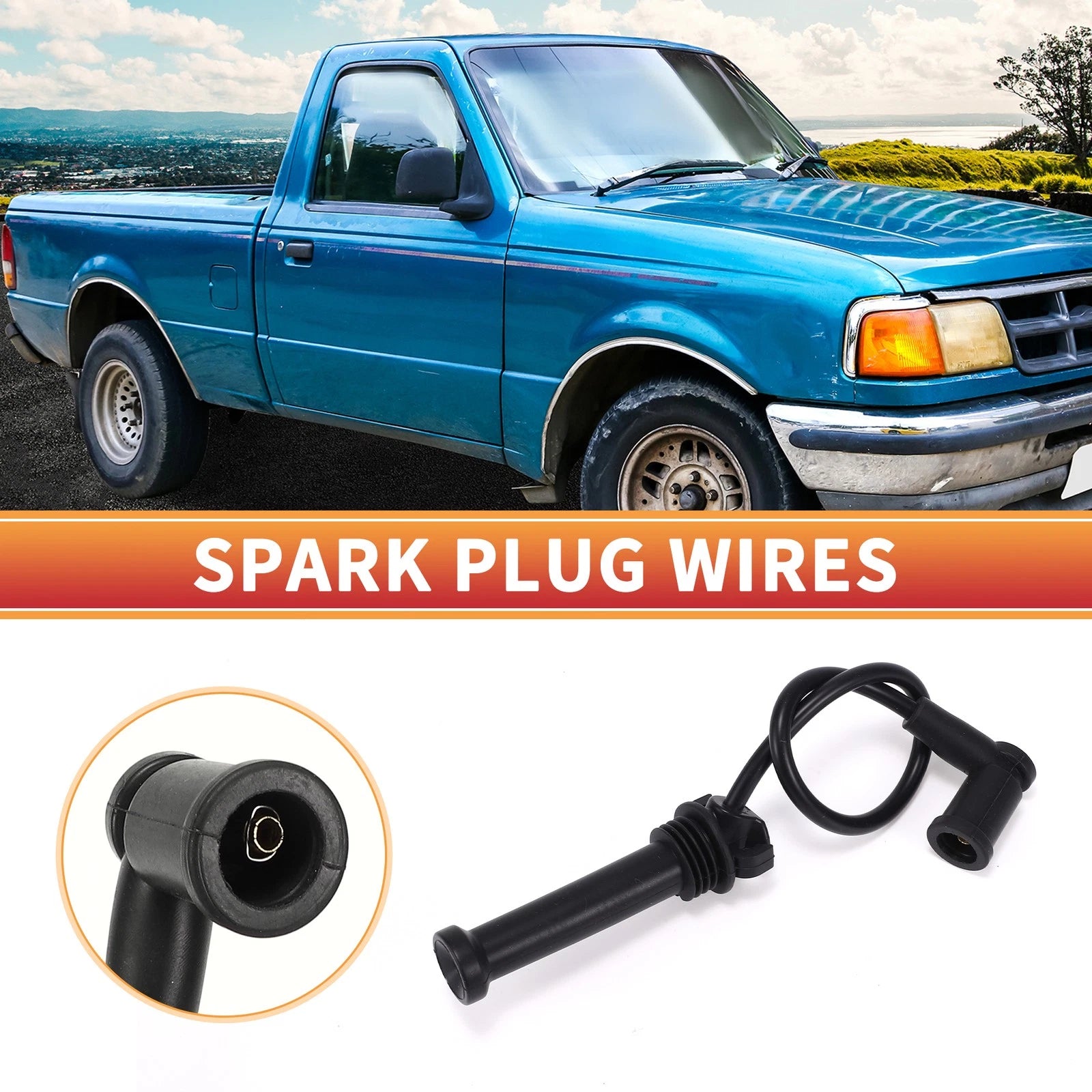 Ignition Coil Spark Plug Wire Kit for Ford Ranger 2.3L (2001–2007)