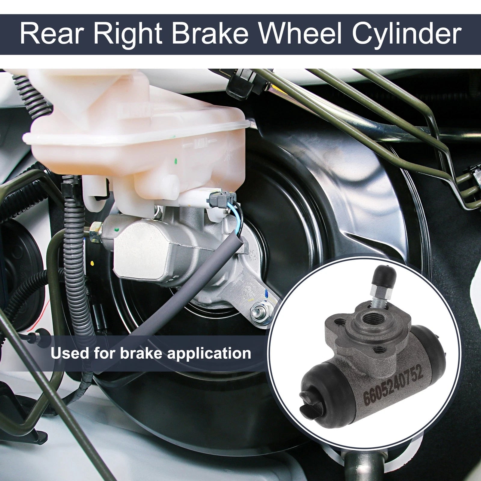 Brake Wheel Cylinder Rear Right Replacement for Toyota Corolla (1983–2001)