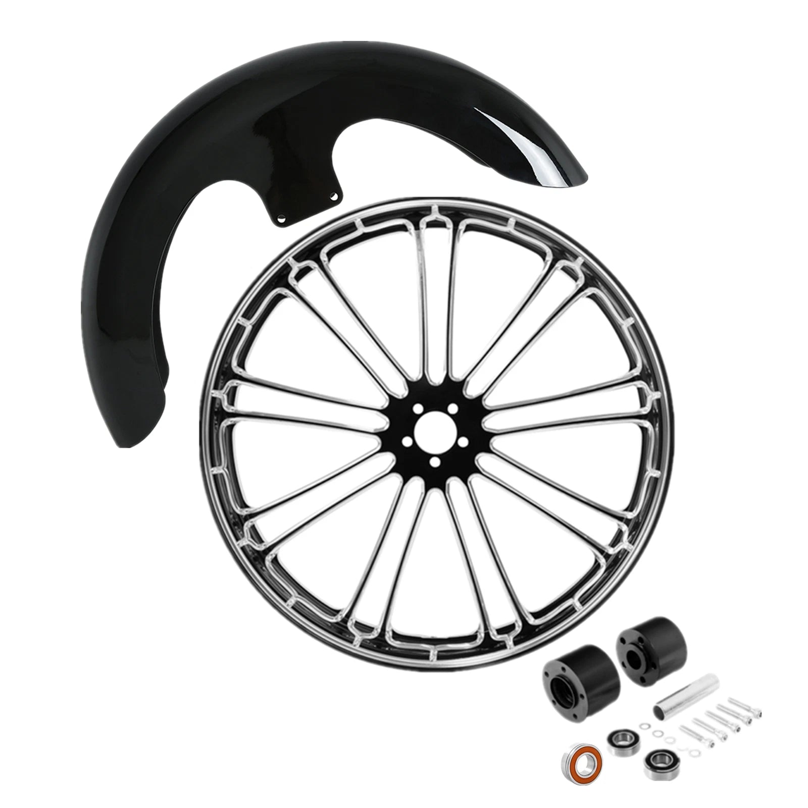 23" Front Wheel Rim & Dual Disc Hub for Harley Road Glide (2008–Present)