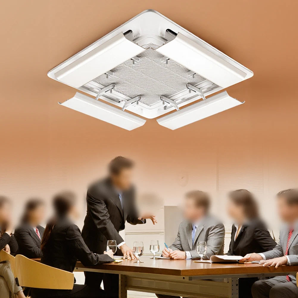 Airflow Deflector for Ceiling AC Units (20x40x5cm) - White Adjustable Baffle