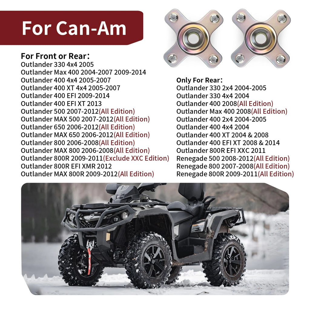 2pcs Wheel Hubs for Can-Am Outlander 800 / MAX 800 (2006–2008)
