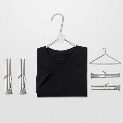 3pcs Foldable Aluminum Travel Hangers for Clothes Organization