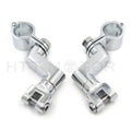 Chrome Offset Bowleg Foot Peg Mounts Clamp for Harley (1")