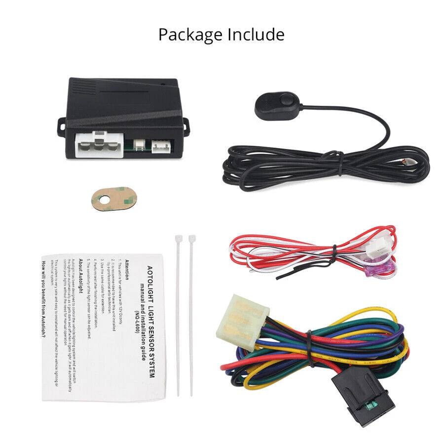 Auto Headlight Sensor System Smart Headlamp Control Kit On/Off 12V Car Universal