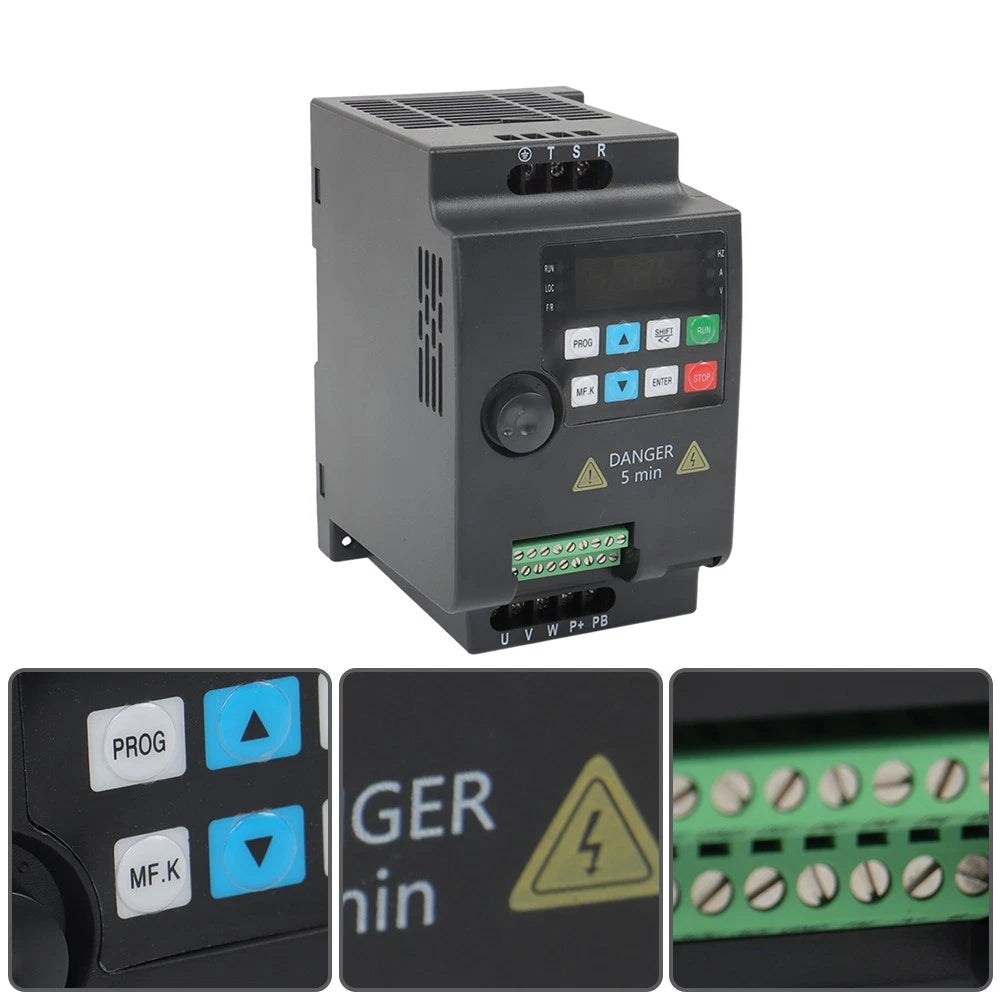 2.2KW VFD Variable Frequency Drive Inverter 220V 3HP (1 to 3 Phase)