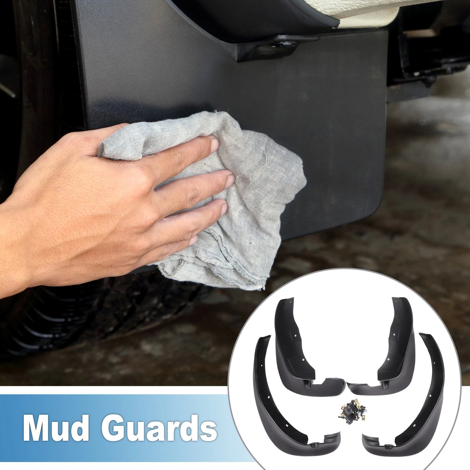 Front and Rear Side Mud Flap Splash Guard Set for Mazda Miata (1990–2005)