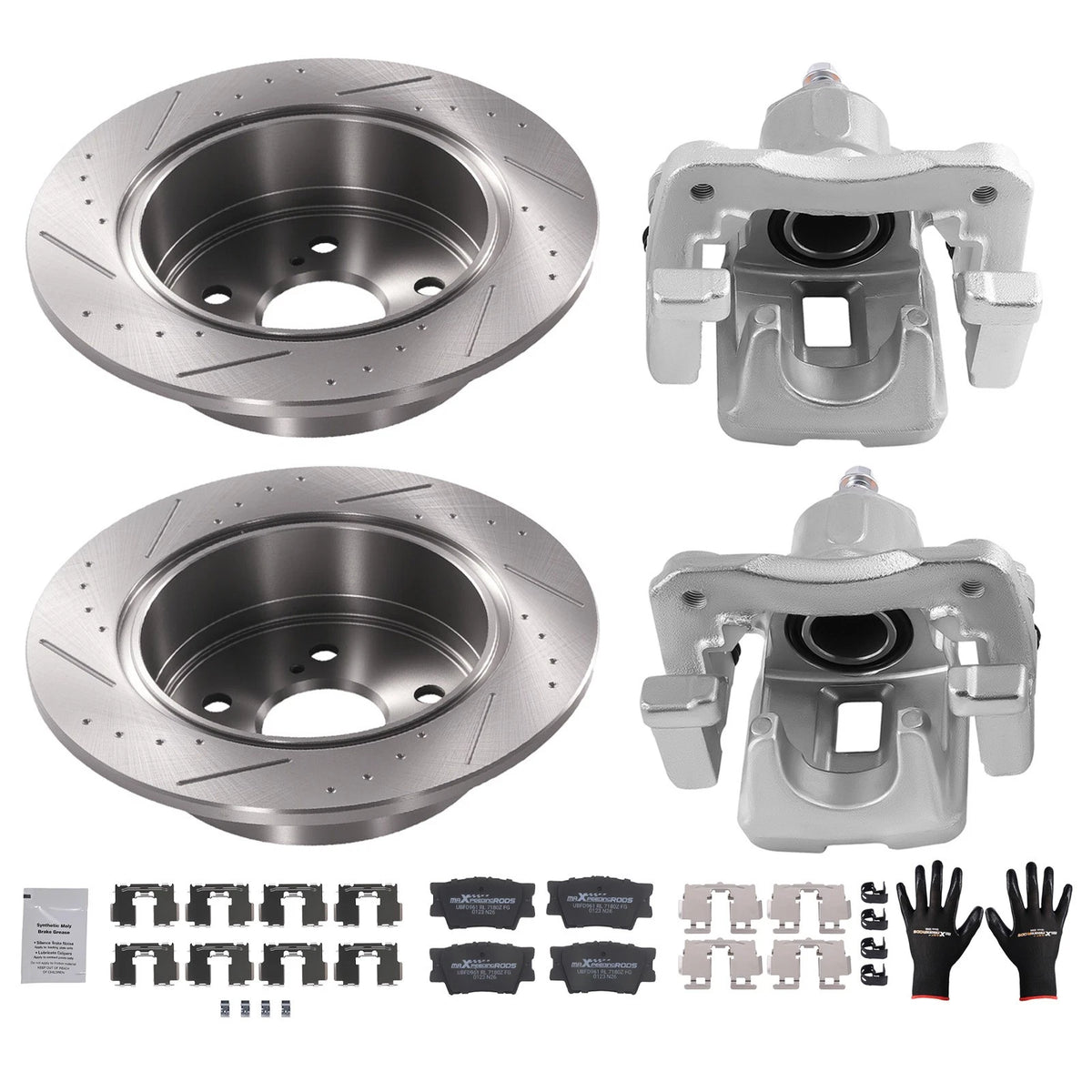 Rear Brake Calipers, Rotors, Pads for Toyota Avalon (2008–2011), Camry (2007–2011)