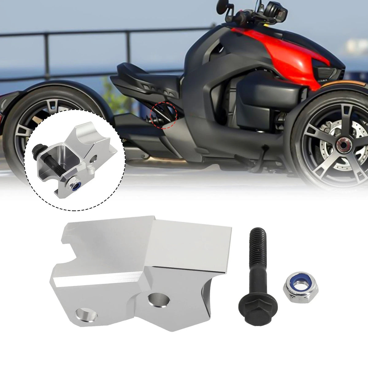 Rear Shock Lift Kit for Ryker (No Drilling, Rust Resistant)