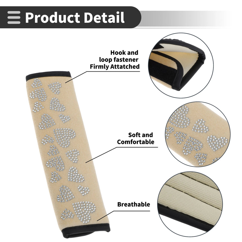 Seat Belt Cover Pad for Universal Fit (23cm)