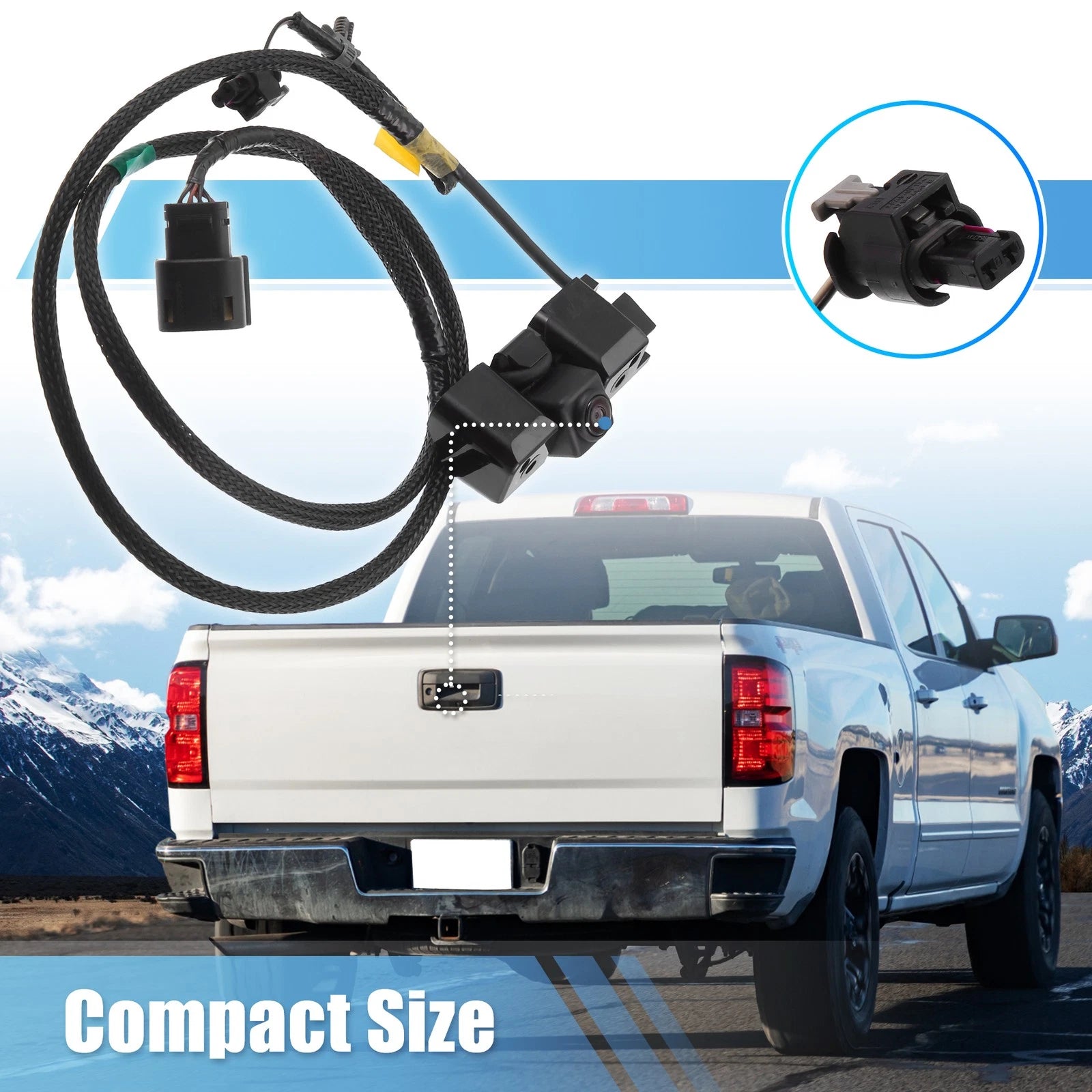 Rear View Backup Camera Replacement for Chevy Silverado 1500 for GMC Sierra 1500 (2014–2021)
