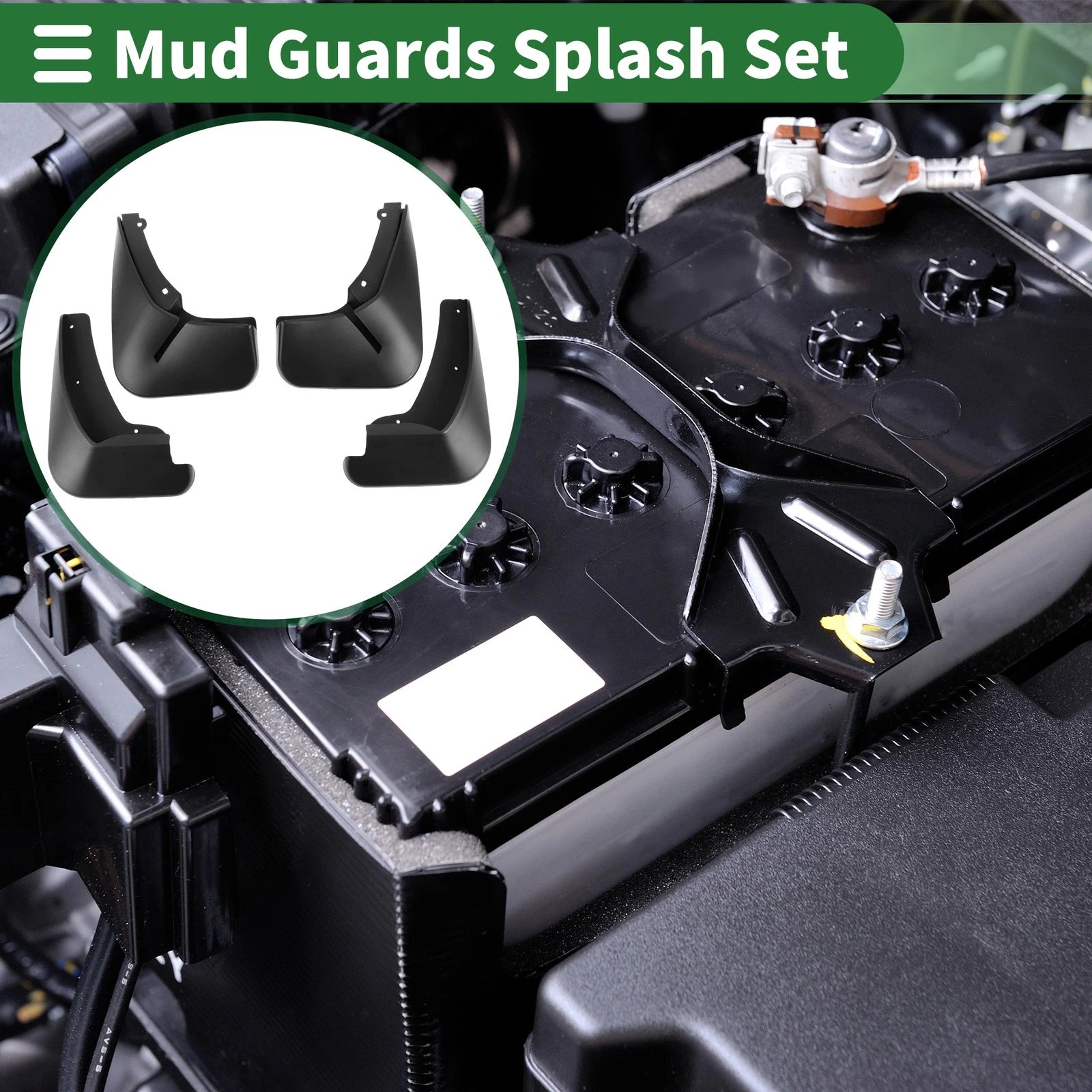 Mud Flaps Splash Guards for Ford Fiesta (2013–2018) W/ Mount Accessories