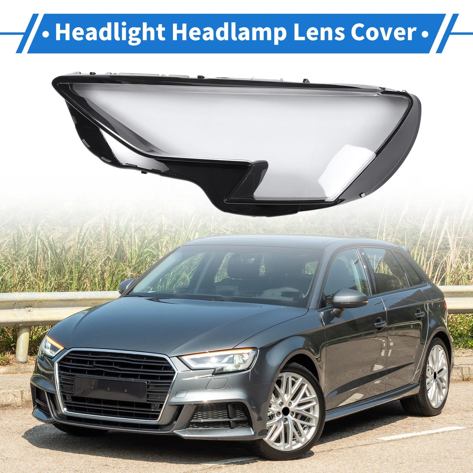 Headlight Lens Cover Front Left for Audi A3 (2020–2022)