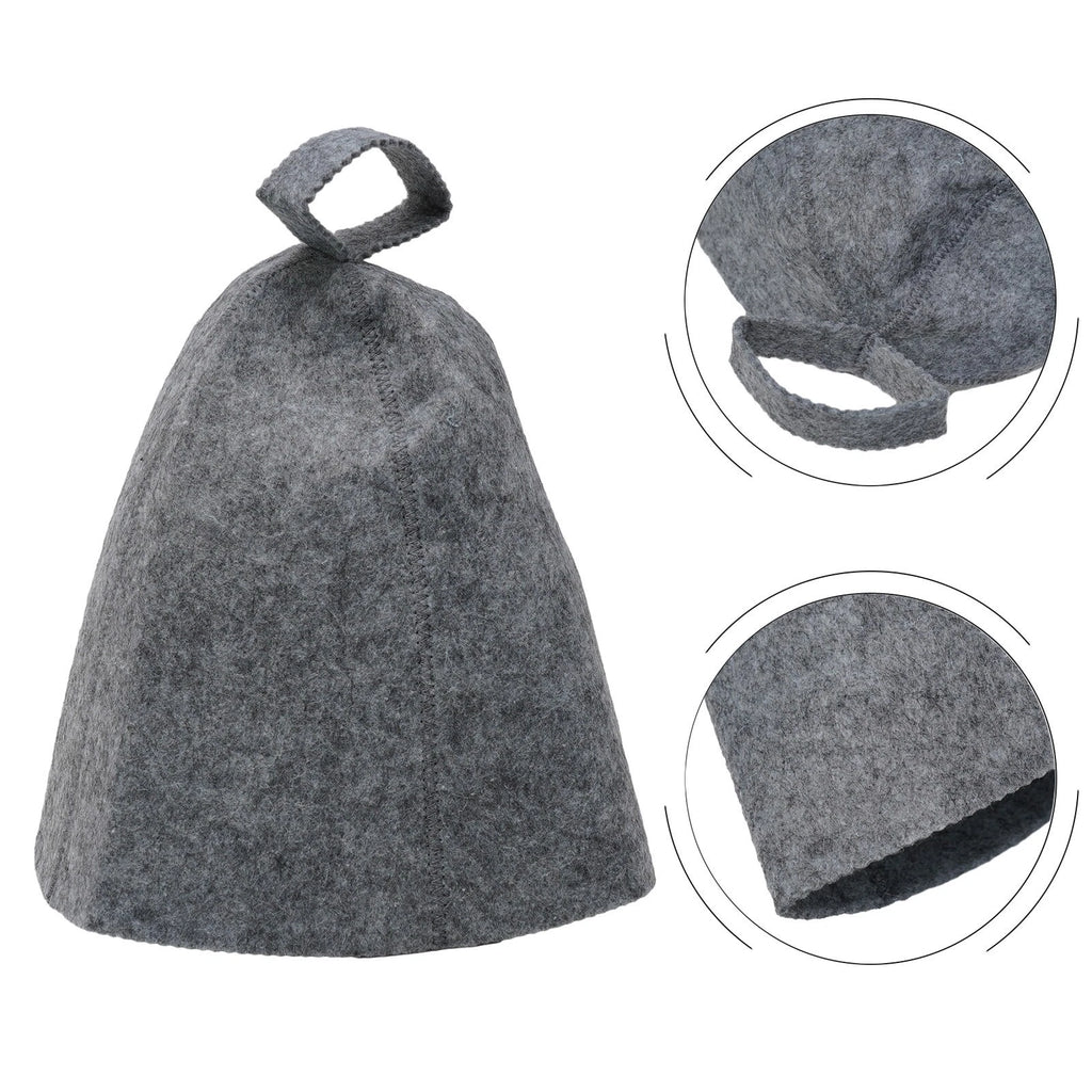 Protection Soft Solid Wool Cap for Sauna Use