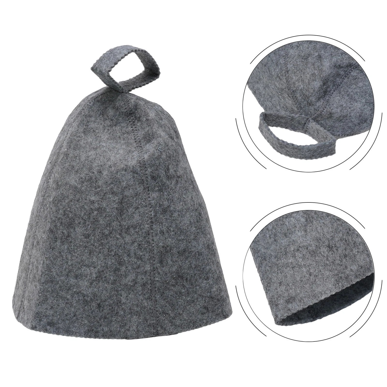 Protection Soft Solid Wool Cap for Sauna Use