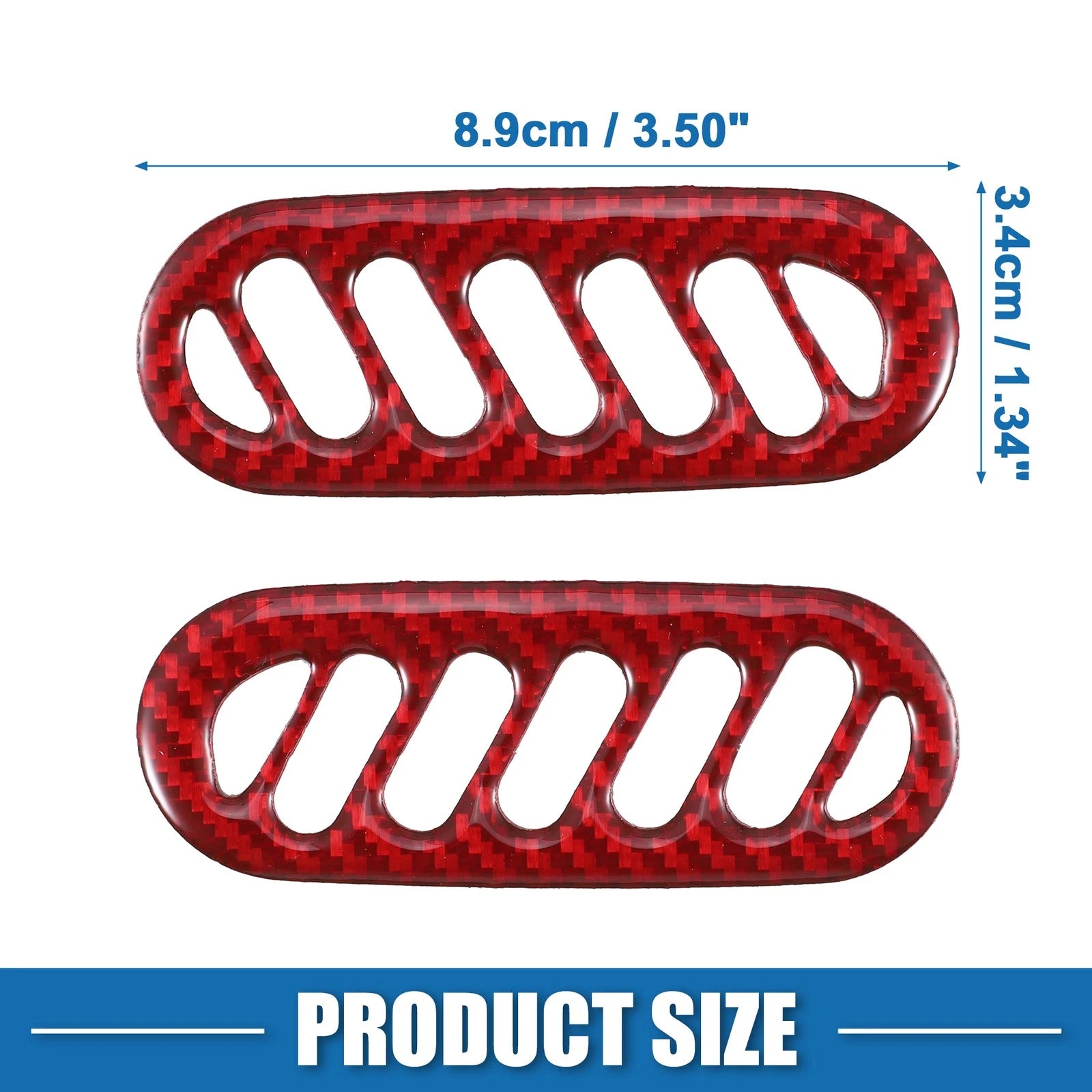 A-Pillar Air Vent Covers for Chevy Corvette C5 Red (Set of 2)