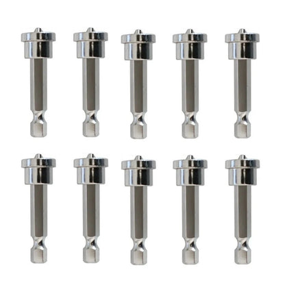 10X PH2 Drywall Screwdriver Bits 50mm Hex Shank with Magnetic Depth Control