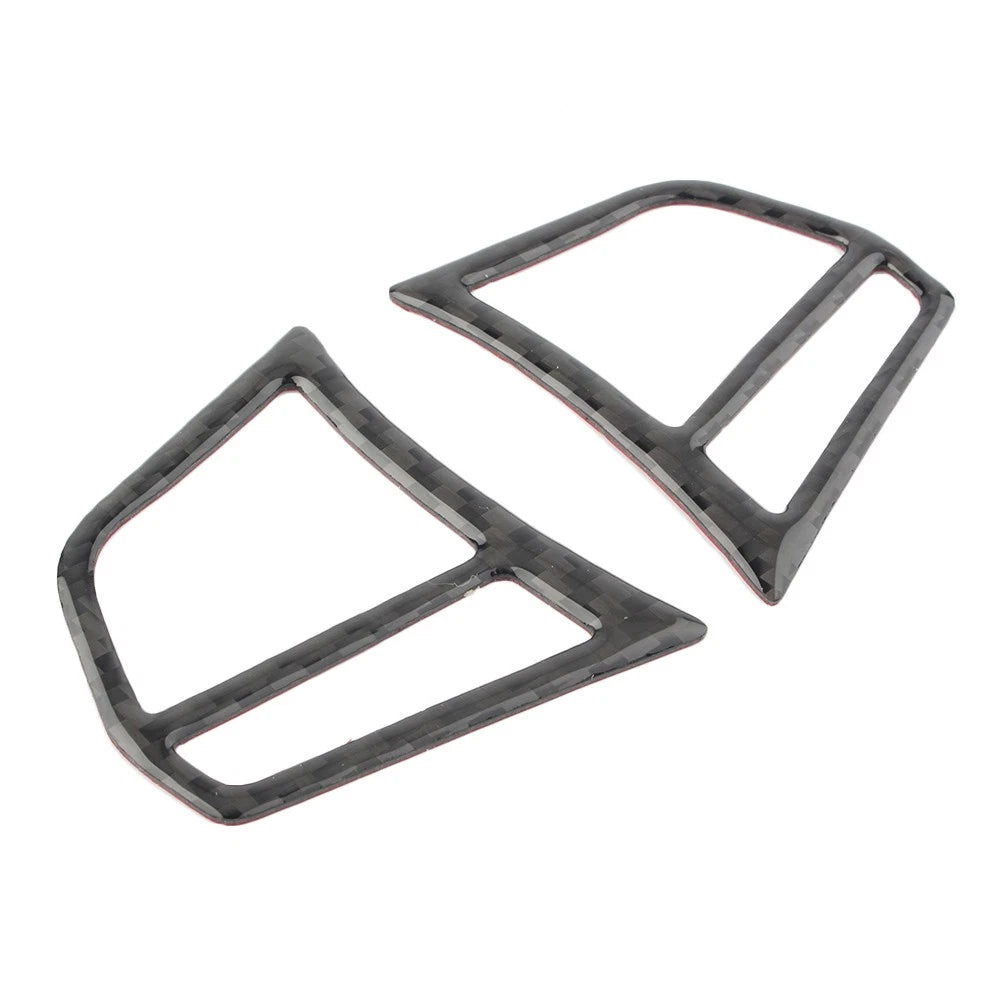 2X Carbon Fiber Steering Wheel Button Stickers for BMW 1 2 3 4 Series (2011–2020)