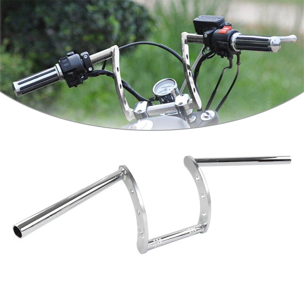 7/8" Z Bar Drag Handlebars for Harley Chopper Bobber (Chrome)
