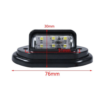 10Pc 6LED Car License Plate Light Signal Tail Light Lamp Boat Accessories 12-24V