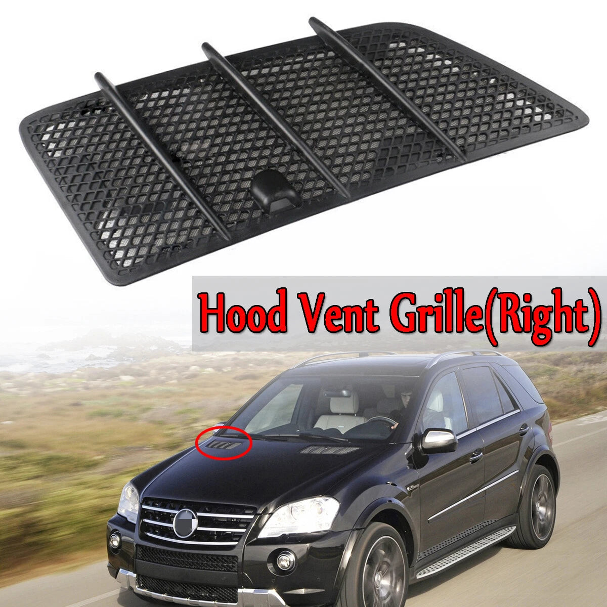 Front Right Hood Vent Grille Trim for Benz W164 ML/GL Class (2006–2011)