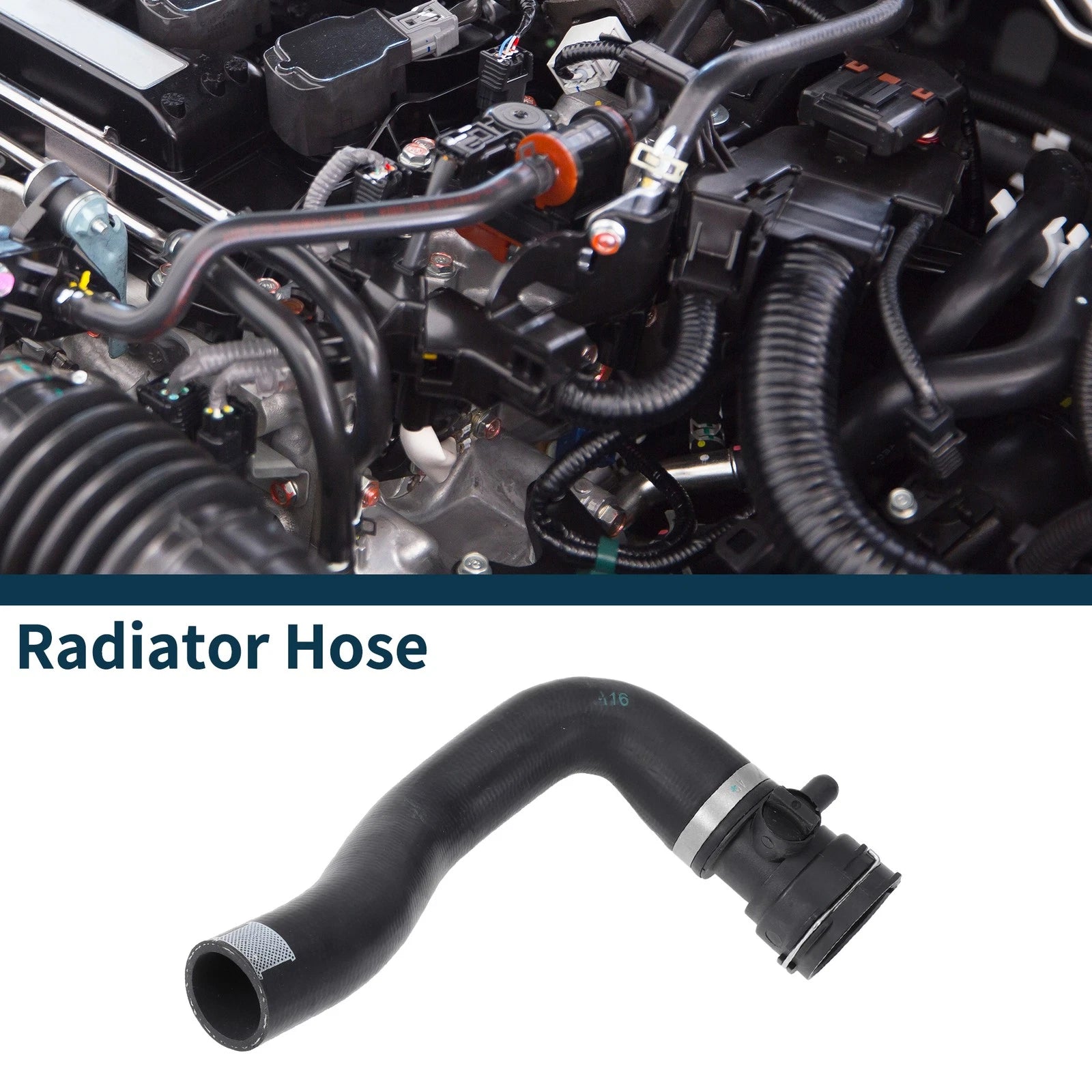 Radiator Hose Replacement for Audi A6 C6 3.0T (2005–2008) Rubber Black
