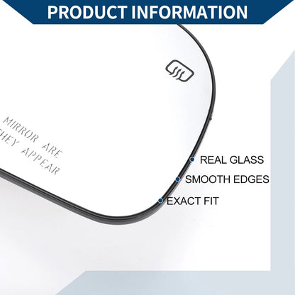 Heated Right Side Mirror Glass Replacement for Toyota Sienna (2011–2019)