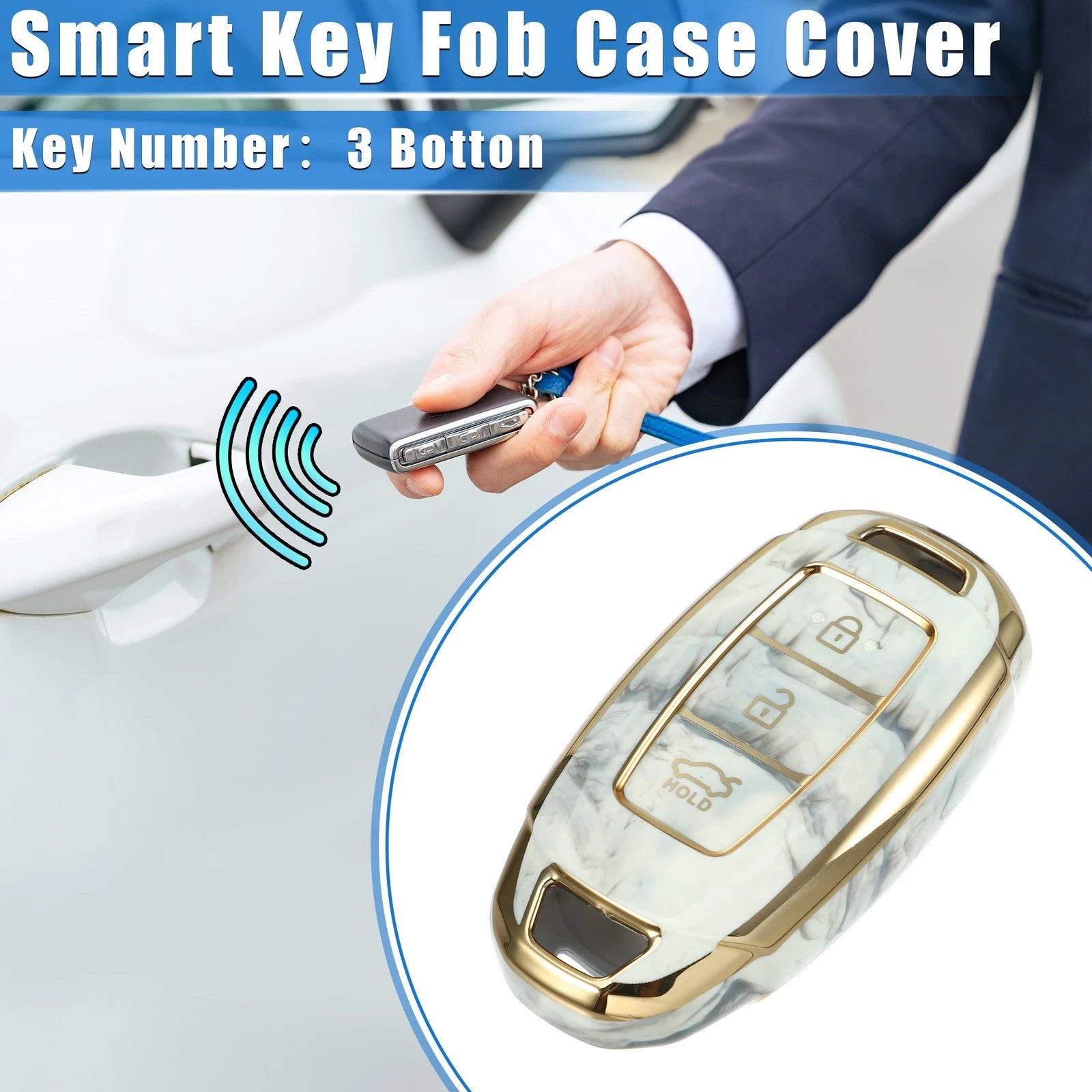Key Fob Cover Replacement for Hyundai Accent Tucson (2000–2020)