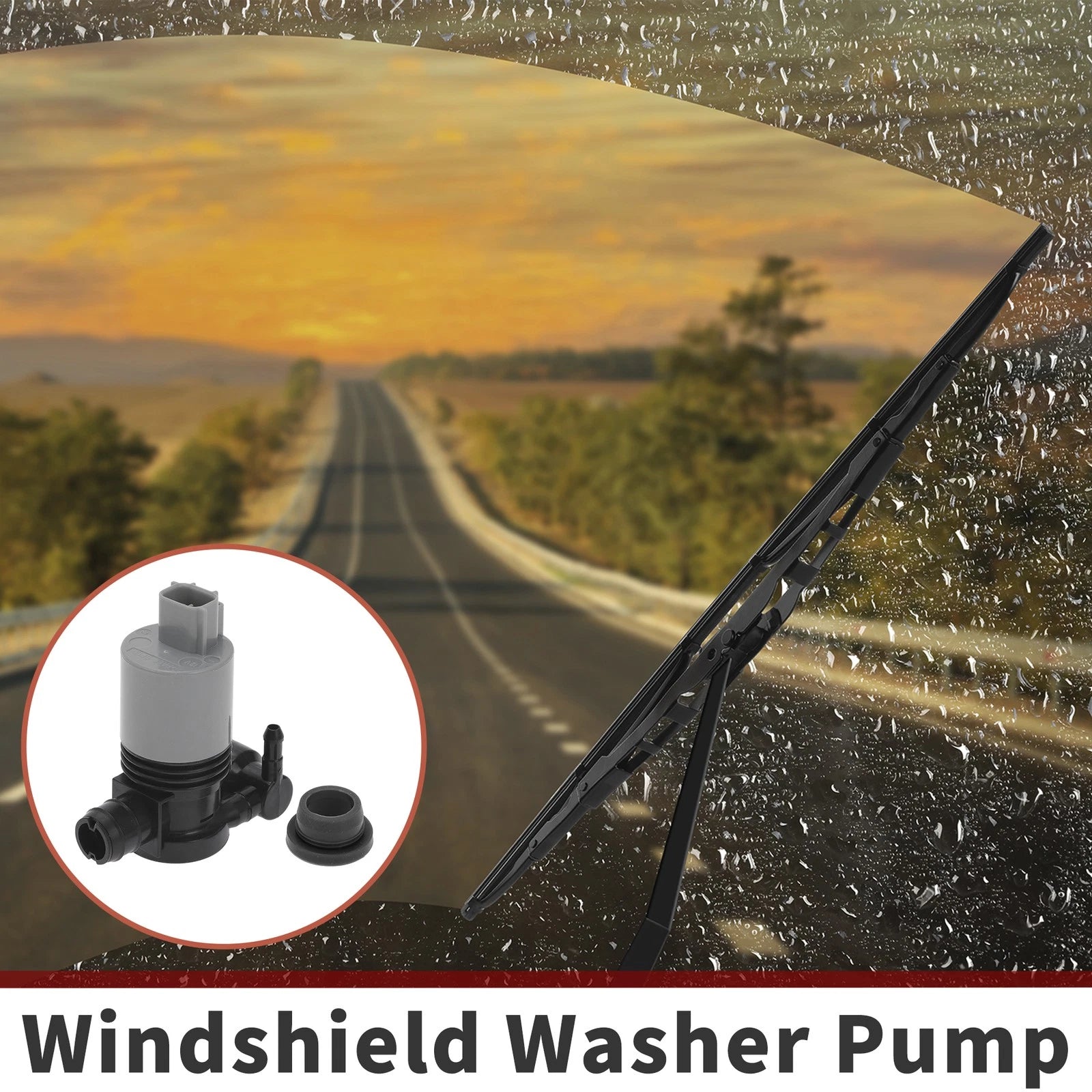 Washer Fluid Pump with Grommet for Mazda and Toyota (2009–2018)