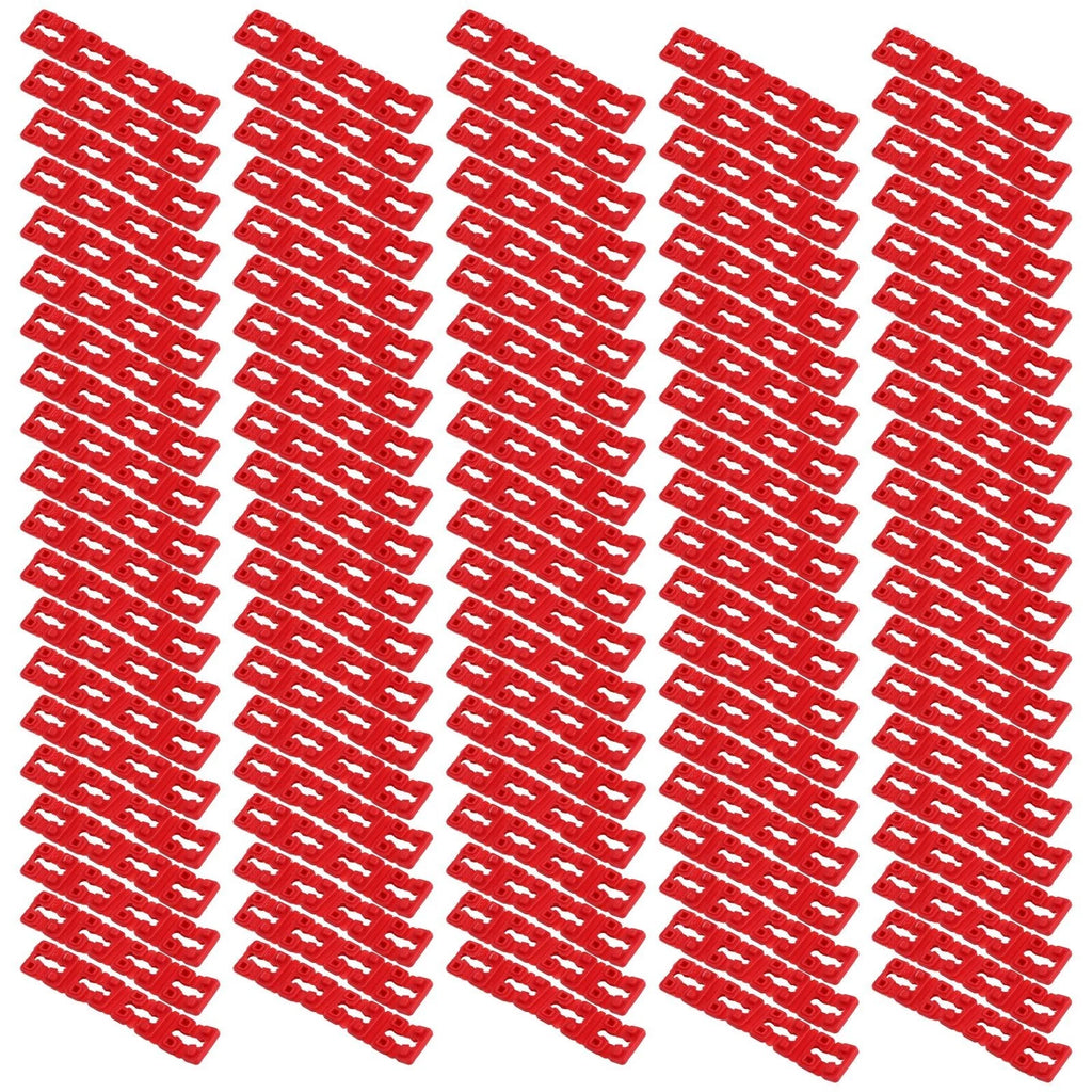 Set of 100 Red Socket Gaskets for Electrical Installations