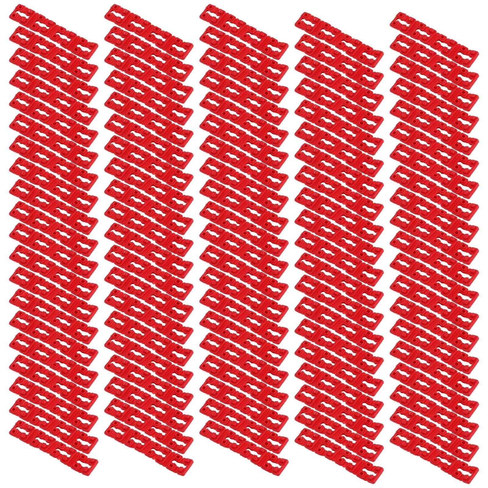 Set of 100 Red Socket Gaskets for Electrical Installations