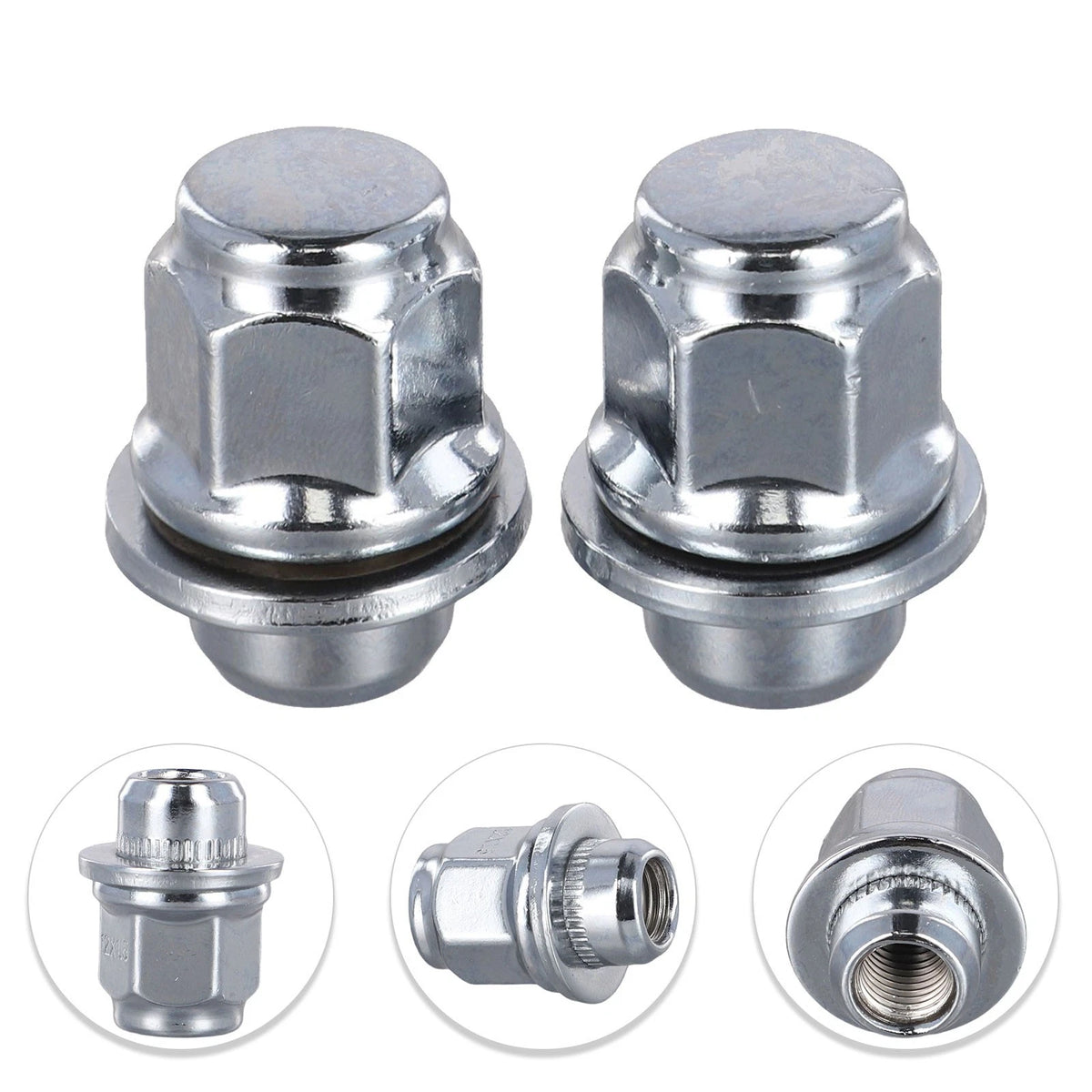 Silver Chrome Lug Nuts for Toyota Lexus (Compatible with Multiple Models)