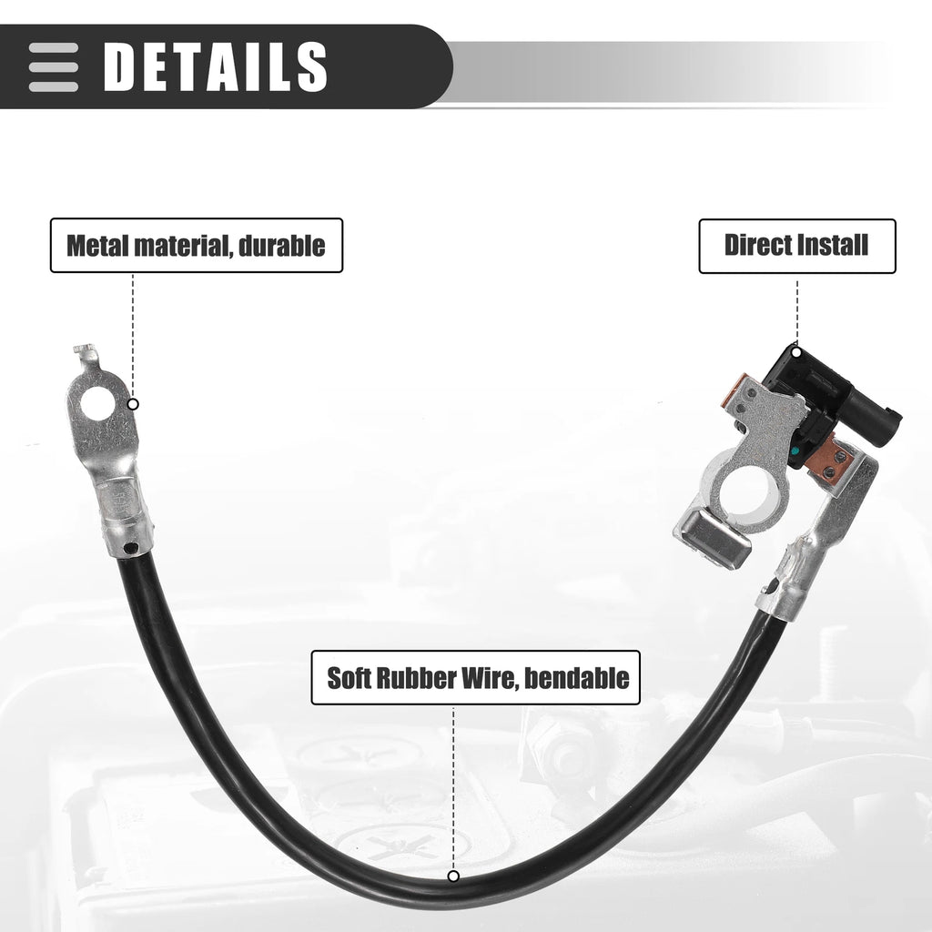 Negative Battery Cable Wire with Plug for Ford Escape Focus C-Max (2013–2019) AV6Z-10C679-P