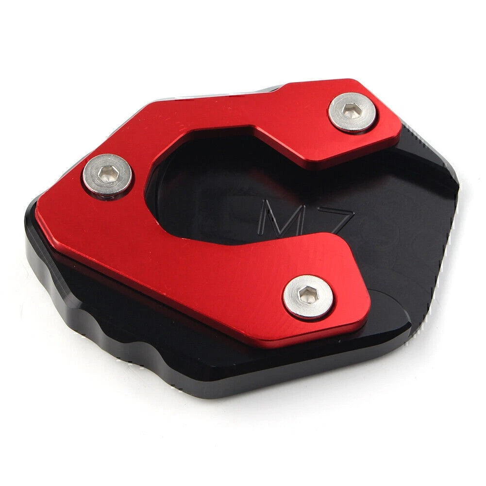 Motorcycle Red Kickstand Side Stand Extension Pad Plate Fit Yamaha MT-07 FZ-07
