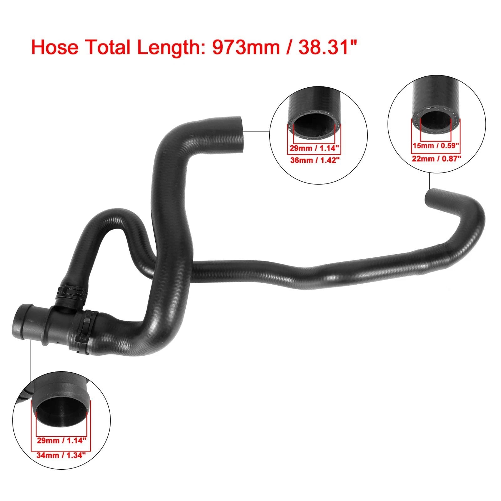Radiator Coolant Water Hose Replacement from Expansion Tank for BMW (2011–2015)
