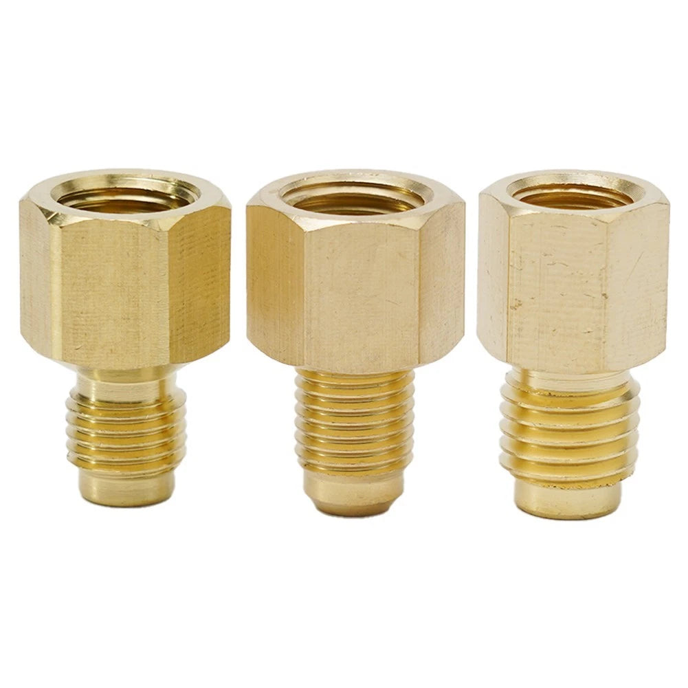 3X Brass Vacuum Pump Adapter for Straight System 1/4 3/8 In