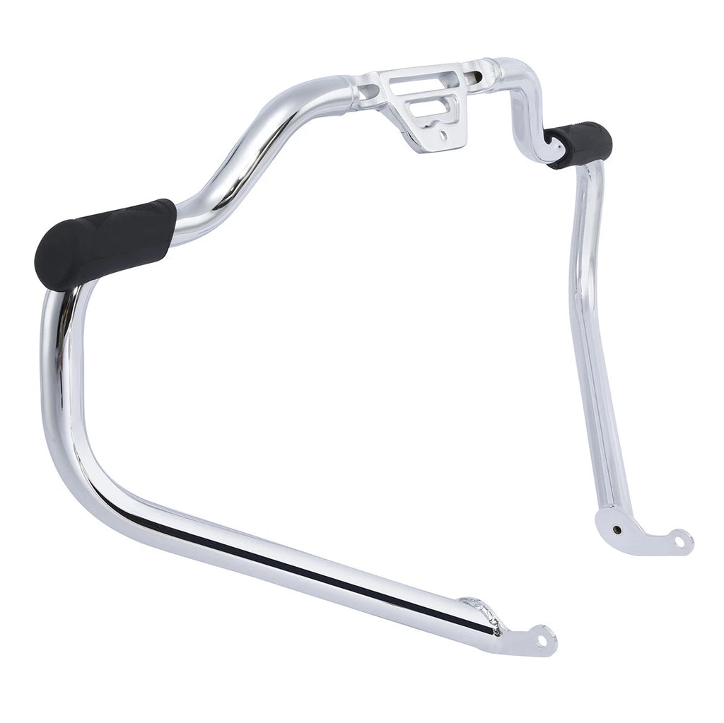 Chrome/Black Mustache Engine Guard Bar for Harley Softail Fat Boy (2018–2024)