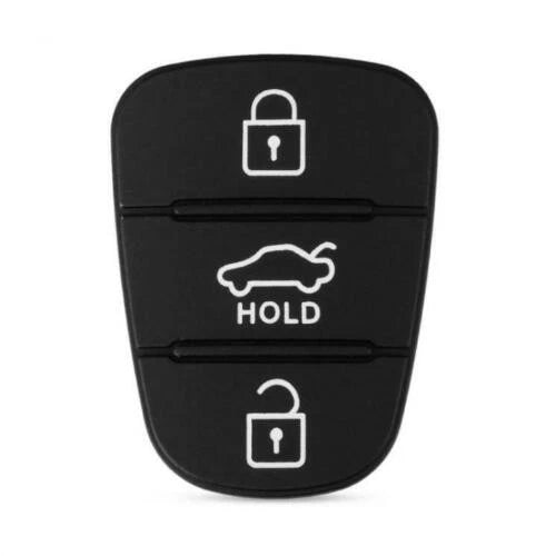 Key Button Rubber Pad Insert for Car Remote 3 Buttons Black