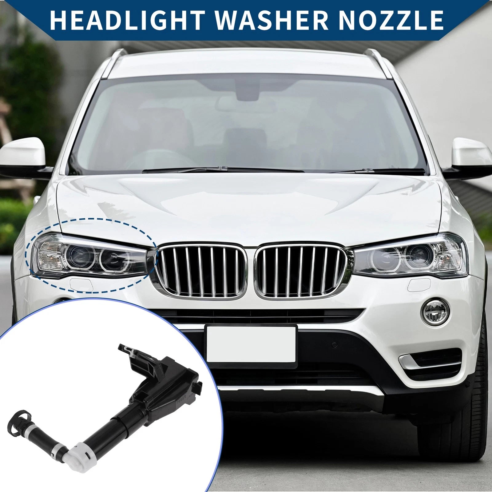 Front Passenger Side Headlight Washer Nozzle Replacement for Lexus LX570 (2008–2011)
