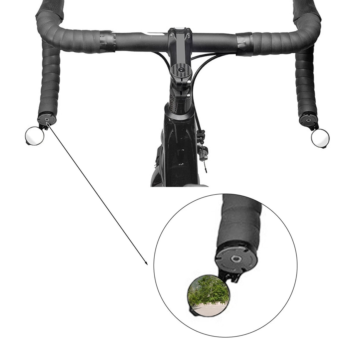 Flexible Handlebar Rear View Mirror for Biking