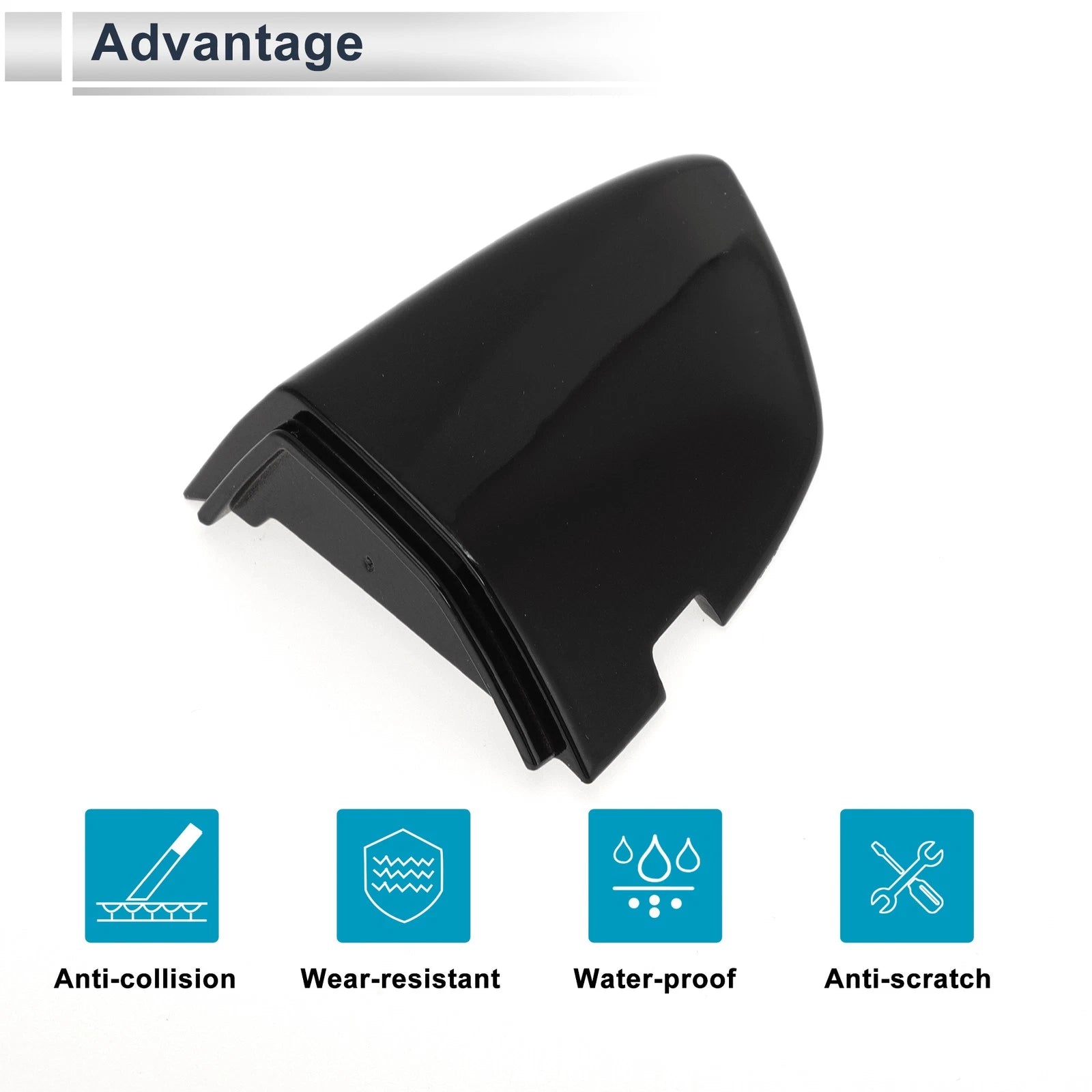 Front Left Door Handle Lock Cylinder Cover Replacement for Volkswagen Sagitta (2019–2021) Black