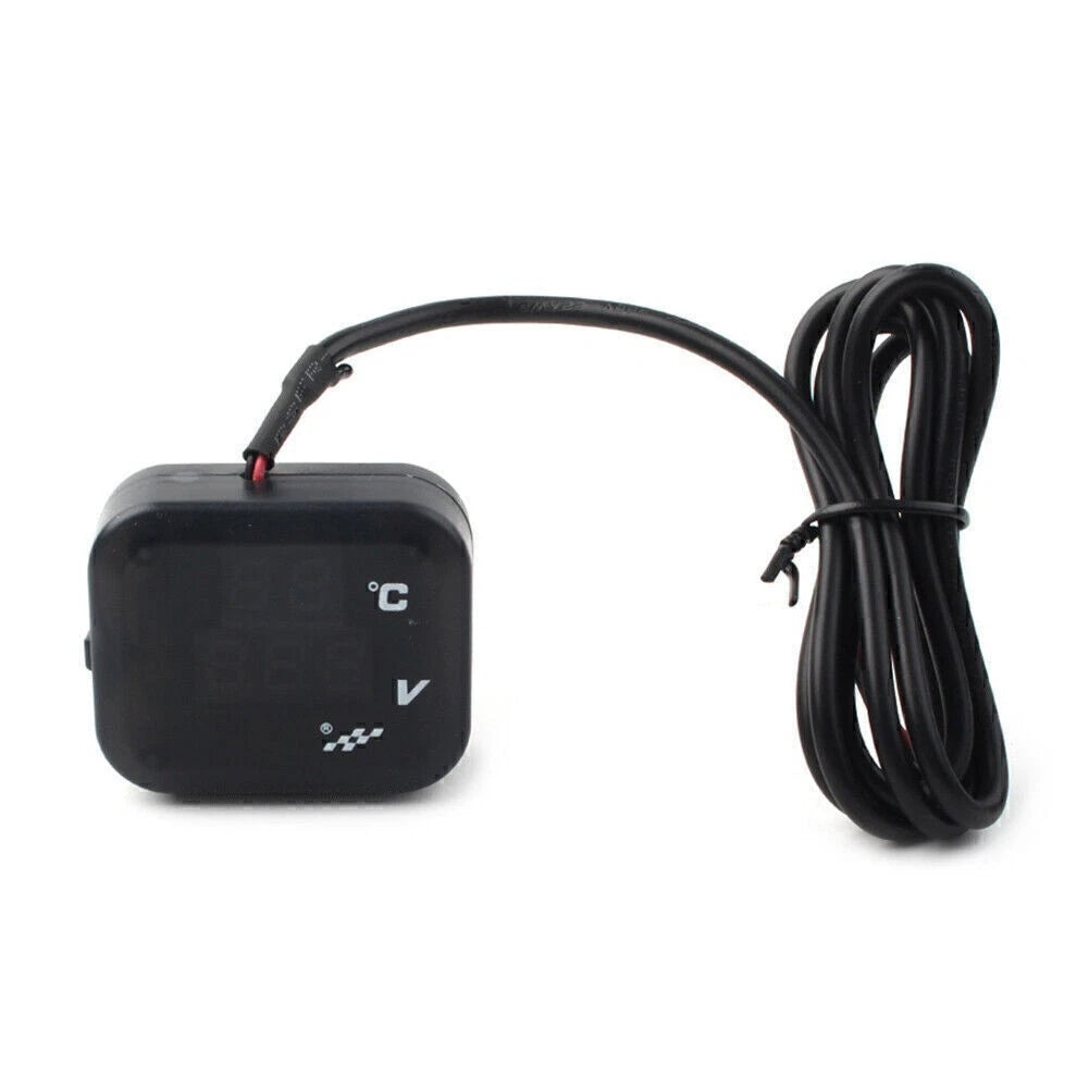 Air Temperature Gauge LED Voltmeter Panel Meter for Universal Use