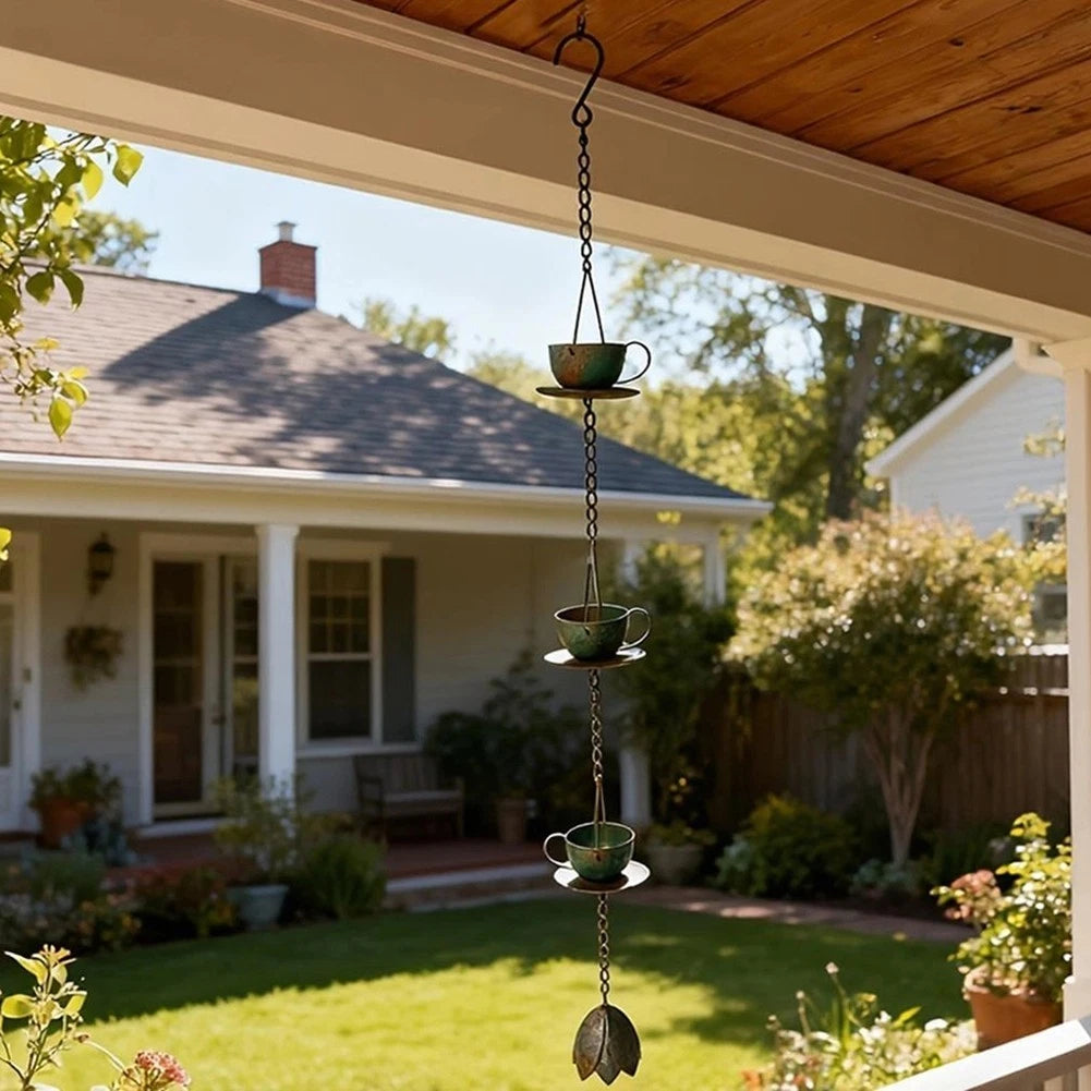 Classic Coffee Cup Style Rain Chain for Outdoor Drainage System