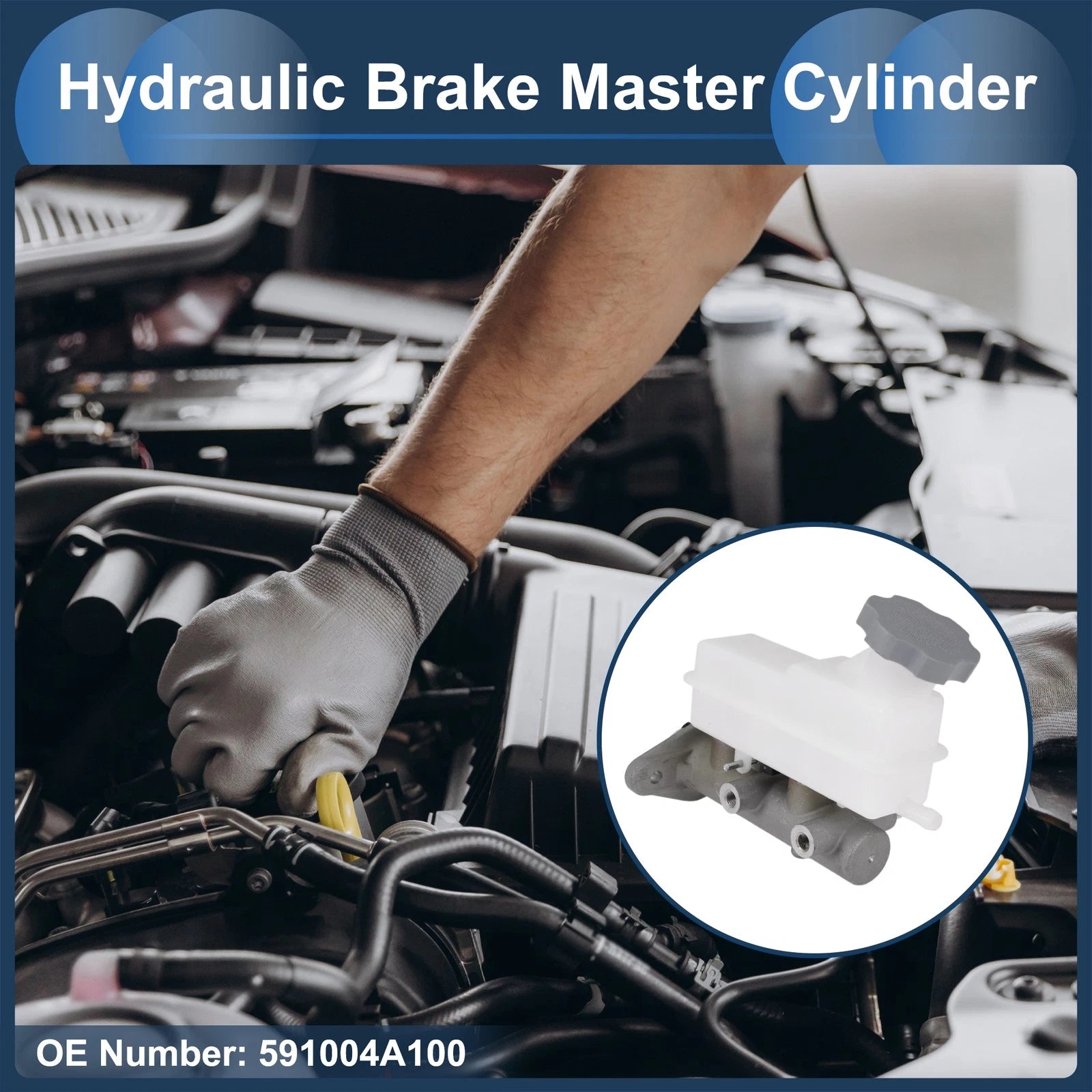 Brake Master Cylinder with Reservoir Replacement for Hyundai H1 (1998–2007)