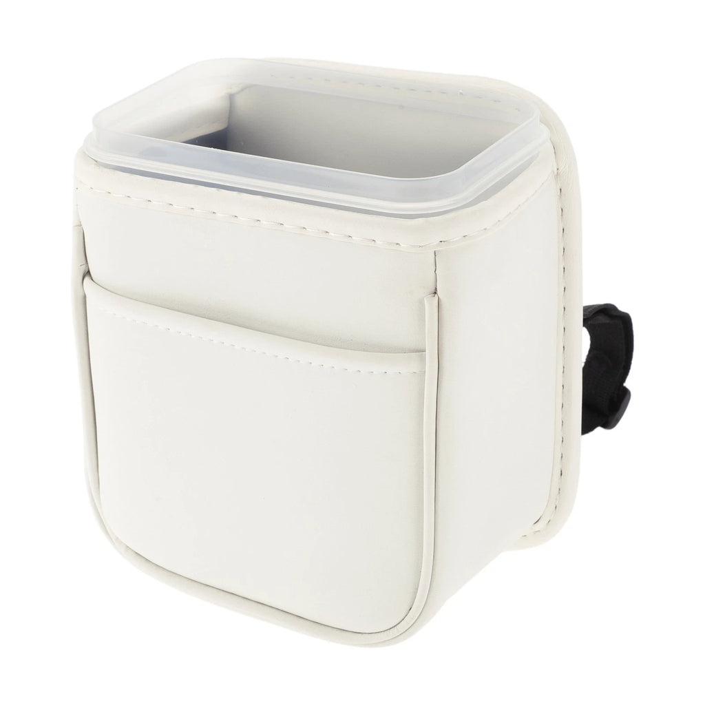 Car Trash Can for Universal Vehicles (Portable, Hanging, White)