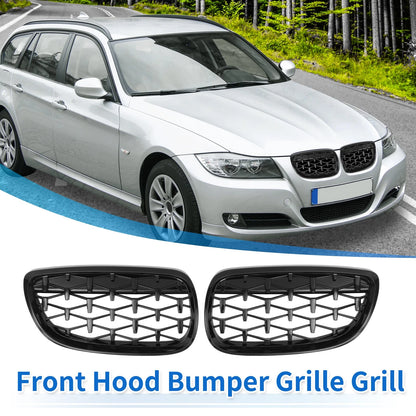 Hood Bumper Grille Pair Front Replacement for BMW 328i 335i M3 (2006–2013)